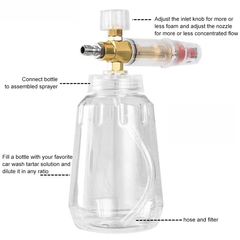 Amazon.co.jp: Kazhzyhi 高圧洗浄機用スノーフォームランス 泡